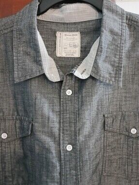 Alexander Julian Black/Gray Button Down Cotton Shirt (4X)